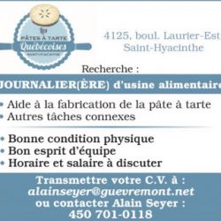 Les Pâtes à tarte Québecoises