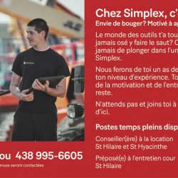 Simplex, location d'outils